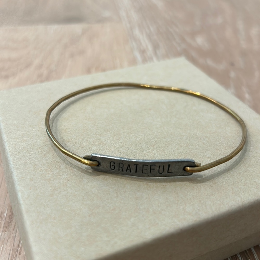 Grateful bracelet antique gold and silver
